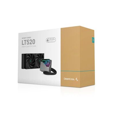 6. DeepCool LT520 All-in-One-Flüssigkeitskühler für Prozessoren, 12 cm, Schwarz, 1 Stück.