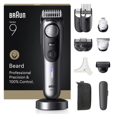Braun Barttrimmer 9 BT9560 Nass & Trocken Schwarz, Silber