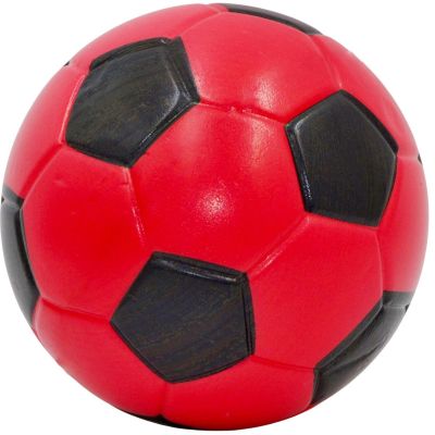 5. PU-Schaumstoffball 15 cm Rot Schwarz Enero