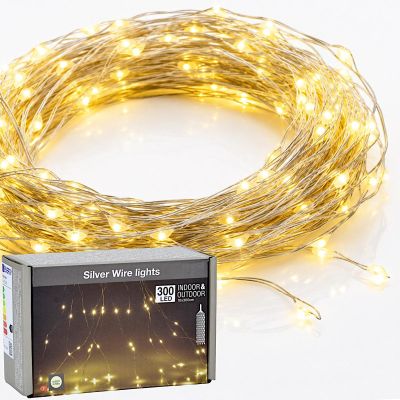 Weihnachtsbaumbeleuchtung, Lichtkaskade, Wasserfall, für den Außenbereich, 300 LEDs, warmweiß