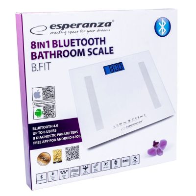 19. Esperanza B.FIT EBS016W Bluetooth-Waage (Weiß)