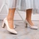 8. Sergio Leone W SK193B Pumps mit beigefarbenem Perlenabsatz 