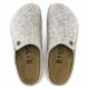 9. Birkenstock Zermatt Cozy Home Hausschuhe aus hellgrauem Wollfilz, normale Weite (1015080)