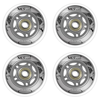 13. PU 70x24 82A WEISS (4 Stück) + ABEC-7 (8 Stück) NILS EXTREME SET