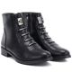 4. Schwarze flache Damen-Ankle-Boots M.Daszyński SA62-126