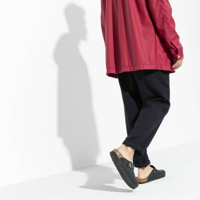 3. Birkenstock Boston Black Damen/Herren Clogs, geöltes Leder, schmale Slipper (0059463)