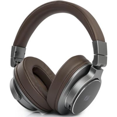 7. Muse M-278 BT Kabelloses Headset mit Kopfbügel, Micro-USB, Bluetooth, Braun, Silber