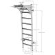 18. Turn-Wandbarren aus Holz und Metall mit 4 Griffen und passender Holzbank, 211 W
