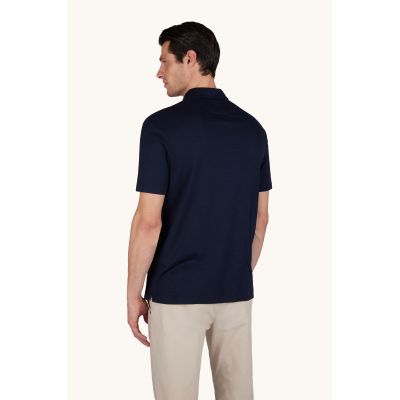 3. Paul&Shark Herren-Poloshirt aus Baumwolle und Lyocell, Marineblau (25411283-13)