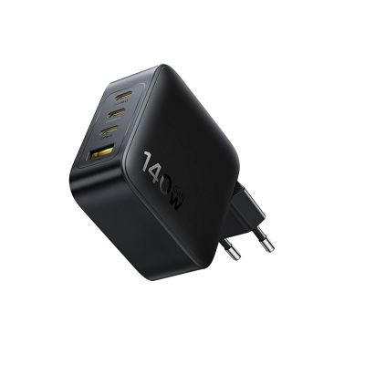 5. Baseus EnerFill FH11 GaN 140W Wandladegerät 3xUSB-C + 1xUSB-A - Schwarz