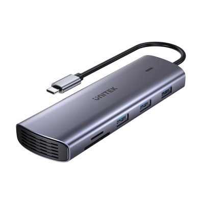 2. UNITEK Hub USB-C 9-in-1, HDMI, VGA, SD, RJ45, 3x USB-A, PD 100W