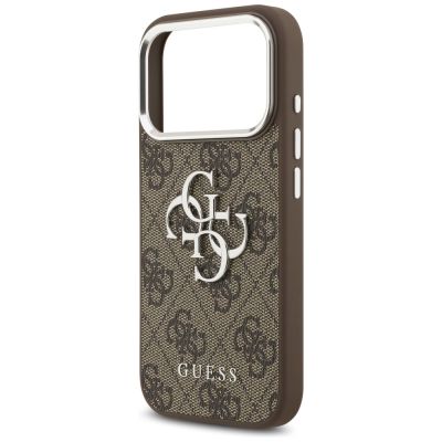 6. Guess 4G Big 4G Classic Logo Hülle für iPhone 17 Pro braun - silber