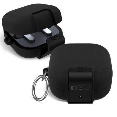 11. Tech-Protect Slim Hook Case für Samsung Galaxy Buds 4 / 4 Pro – Schwarz