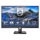 8. LCD-Monitor Philips 279P1/00, 27 Zoll, 4K UHD IPS, 16:9, Schwarz, 4 ms Reaktionszeit, 350 cd/m², Audioausgang, 2 HDMI-Anschlüsse