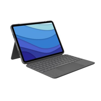 2. Logitech Combo Touch QWERTZ Deutscher Smart Connector Grau