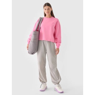 2. Damen Sweatshirt ohne Reißverschluss und Kapuze 4F 4FWAW24TSWSF1305-54S