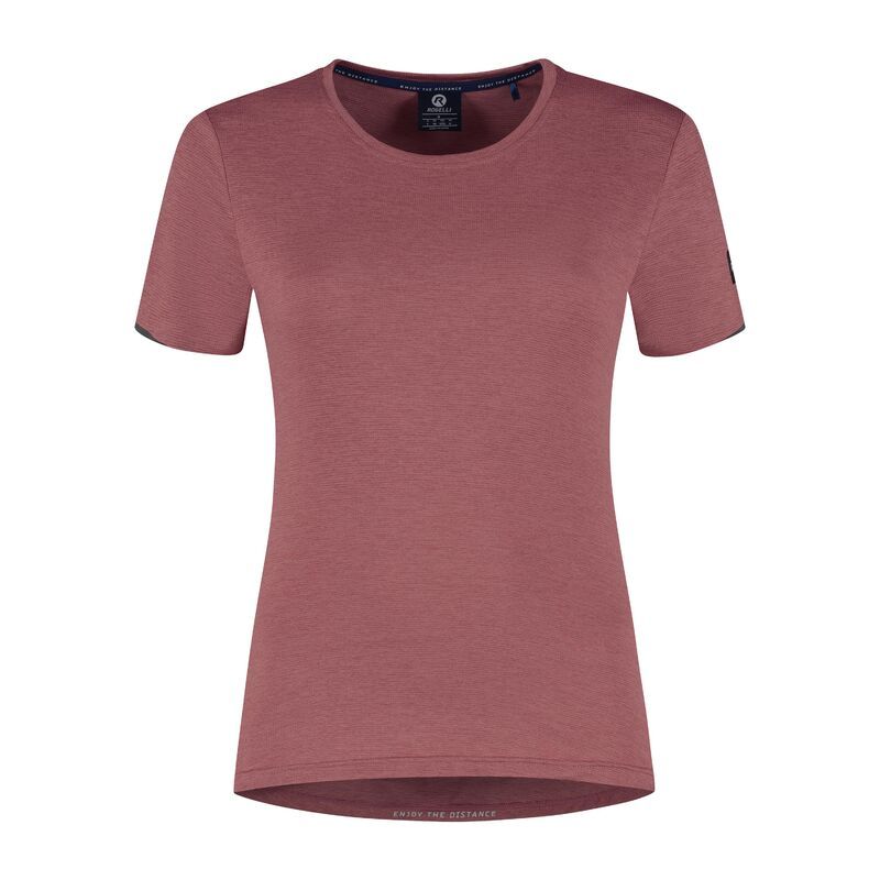 Rogelli d/b DISTANCE Damen-T-Shirt, bordeauxrot, Größe XS