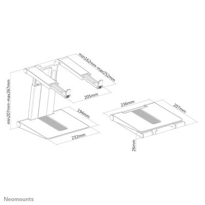 18. Neomounts NSLS200 Laptopständer Notebookhalter Silber 43,2 cm (17")