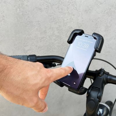 16. Wozinsky starker Handyhalter für Fahrrad-, Motorrad-, Rollerlenker, schwarz (WBHBK6)