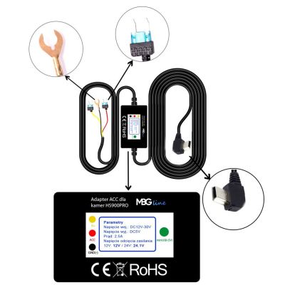 6. MBG LINE HS900 PRO Sony Spiegel-Videorekorder + Parkadapter