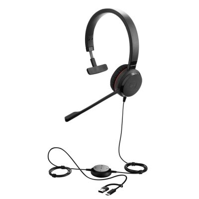 5. Jabra Evolve 30 II MS Mono-Headset mit USB-C/A- und 3,5-mm-Klinkenanschluss