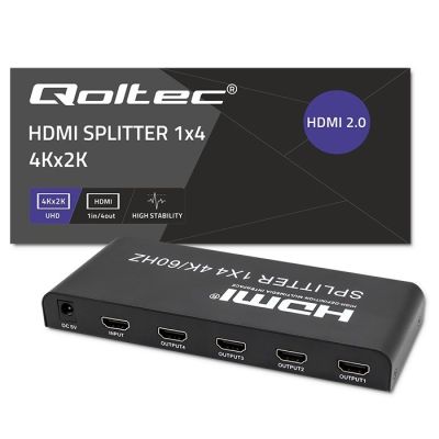 6. QOLTEC Splitter 4xHDMI 4Kx2K | 6GB/s | 60Hz