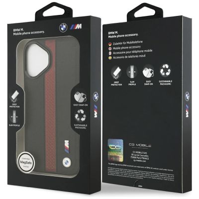 8. BMW M MagSafe Hülle mit perforiertem Streifenlogo für iPhone 17 – Rot