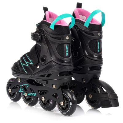 5. Meteor Rollschuhe L 38-43 Buzzy Schwarz/Pink/Mint