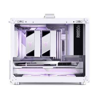4. Jonsbo C6 MAX PC-Gehäuse, Mini-Gehäuse, Micro-ATX, gehärtetes Glas – Weiß