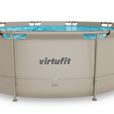 18. VIRTUFIT RUNDER POOL 366 CM MIT FILTPUMPE BEIGE