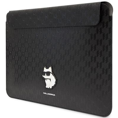 2. Karl Lagerfeld Saffiano Monogram Choupette-Hülle für einen 16-Zoll-Laptop – Schwarz