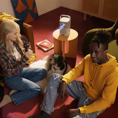 16. Yaber T2 Plus LCD FullHD 1080p Multimedia-Projektor mit JBL-Lautsprechern - Beige