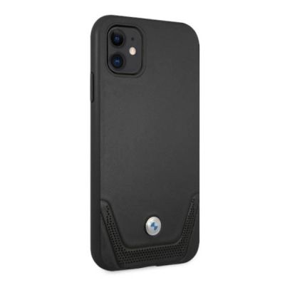4. BMW Perforierte Lederhülle für iPhone 11 / Xr – Schwarz