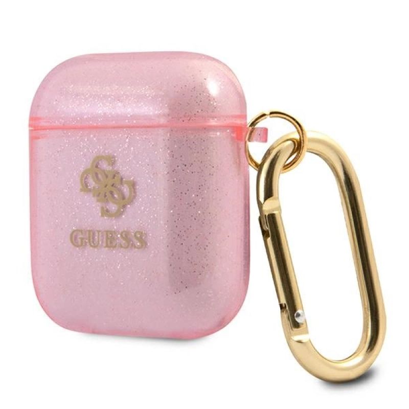 3. Guess GUA2UCG4GP AirPods decken die pink/pink Glitter Collection ab