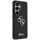 4. Guess Fixed Glitter Big 4G Metal Logo Hülle für Samsung Galaxy S26 Ultra - Schwarz