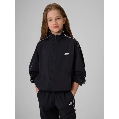 Lockerer Sport-Sweatshirt für Mädchen ohne Kapuze 4F 4FJRSS26TSWSF3057-20S