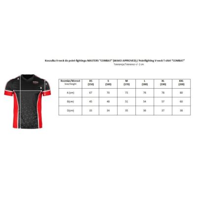 4. Point-Fighting-Shirt mit V-Ausschnitt, MASTERS "COMBAT" (WAKO APPROVED)
