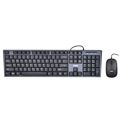 IBOX IKMS606 Tastatur- und Mausset (USB 2.0; (US); schwarz; optisch; 800 DPI)