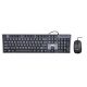 IBOX IKMS606 Tastatur- und Mausset (USB 2.0; (US); schwarz; optisch; 800 DPI)
