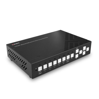 LINDY 5-Port KVM-Switch mit nahtloser Multiview-Funktion, 4 HDMI-Anschlüssen und 1 USB Typ C-Anschluss