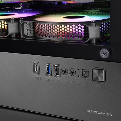 5. TACENS MARS MC-QUANTUM 3xFDB120+1xARGB120 USB-C ATX-Gehäuse