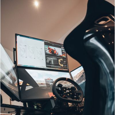 4. Oplite 101271 Monitorständer für Flug-/Rennsimulatoren
