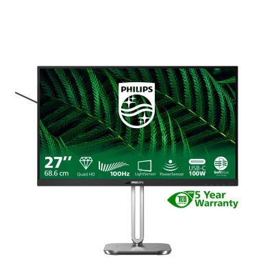 7. Philips Monitor 27B2G5601/00 27" IPS 16:9 60Hz 4ms 2560x1440 300cd/m² HDMI:1 Silber