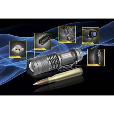 3. EVERACTIVE LED-Handlampe „BULLET“ CREE XP-E2 FL180