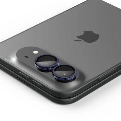 4. Spigen Optik Pro Glas.tR EZ Fit 2er-Pack Displayschutzfolie aus gehärtetem Glas für iPhone Duo – Marineblau