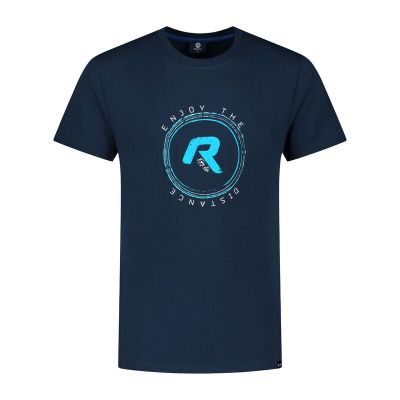 Rogelli Herren-T-Shirt mit Grafik, marineblau, Größe XL