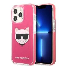Karl Lagerfeld Choupette Head Hülle für iPhone 13 Pro Max – Fuchsia