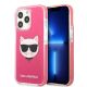 Karl Lagerfeld Choupette Head Hülle für iPhone 13 Pro Max – Fuchsia