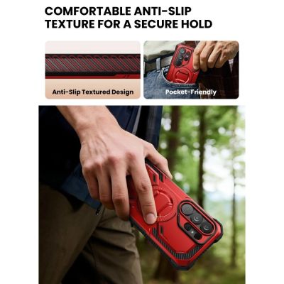 8. Supcase ArmorBox Mag MagSafe Hülle für Samsung Galaxy S26 Ultra – Rot und Schwarz