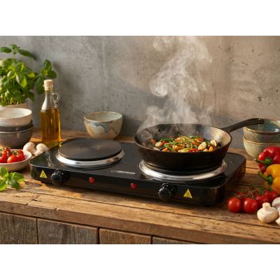 8. ESPERANZA Elektroherd Yellowstone 1500W + 1000W Schwarz EKH014K